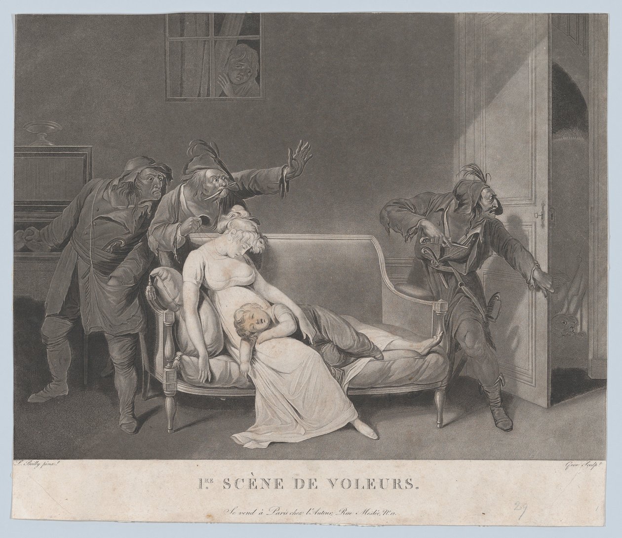 First Scene of Thieves, ca. 1805. av Gror