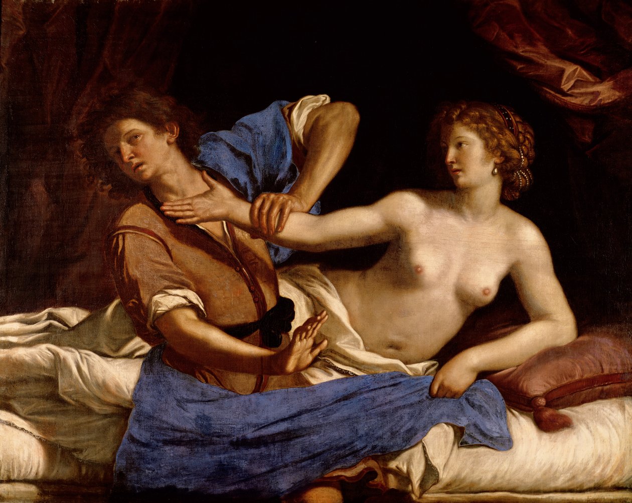 Josef og kona til Potifar, ca. 1649 av Giovanni Francesco Barbieri