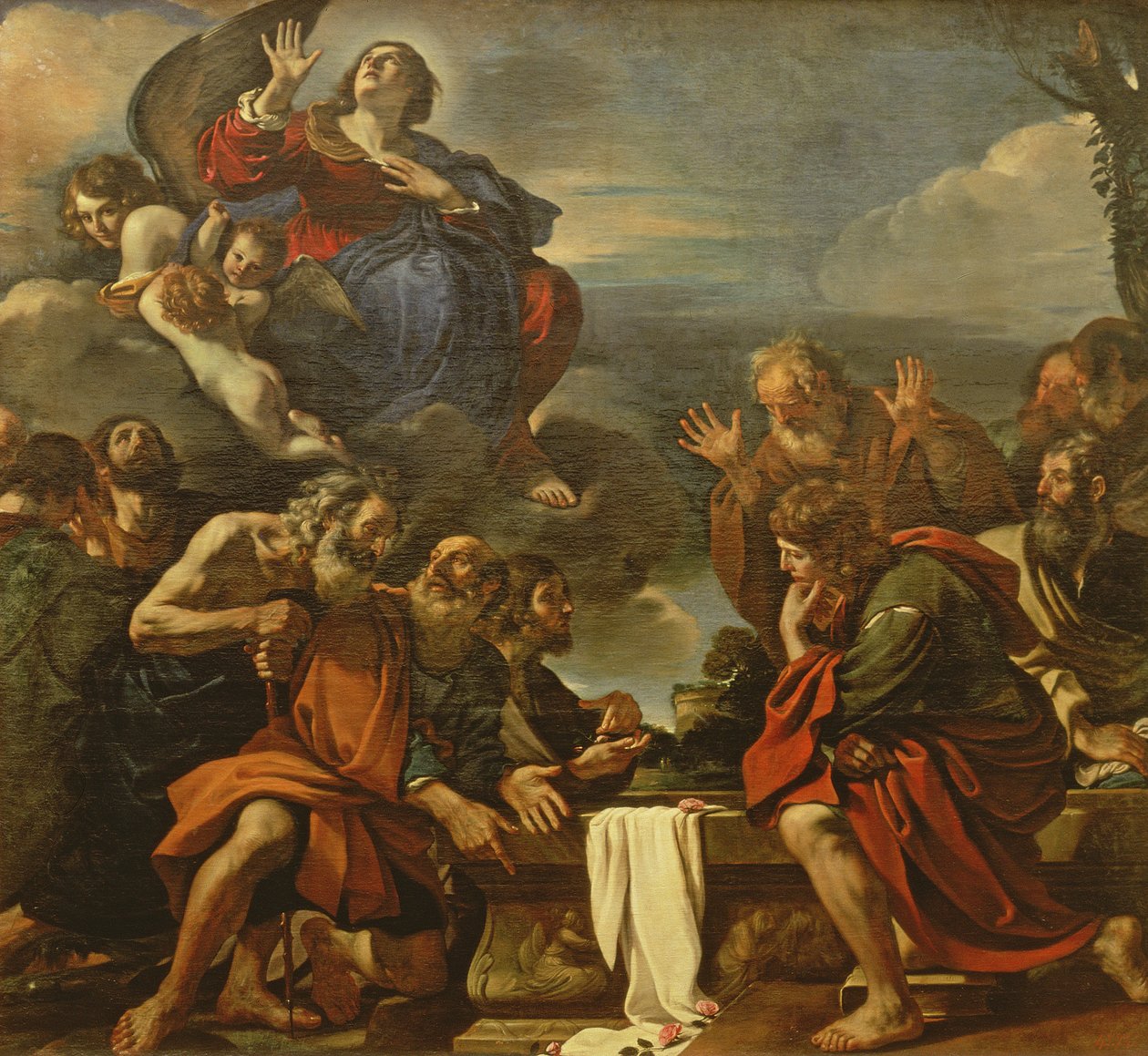 The Assumption of the Virgin, 1623 av Giovanni Francesco Barbieri