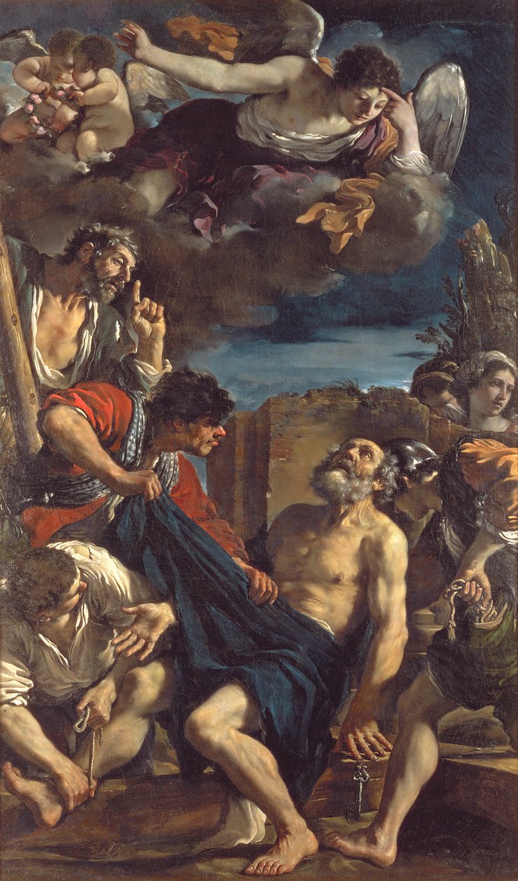 St. Peters martyrium av Giovanni Francesco Barbieri
