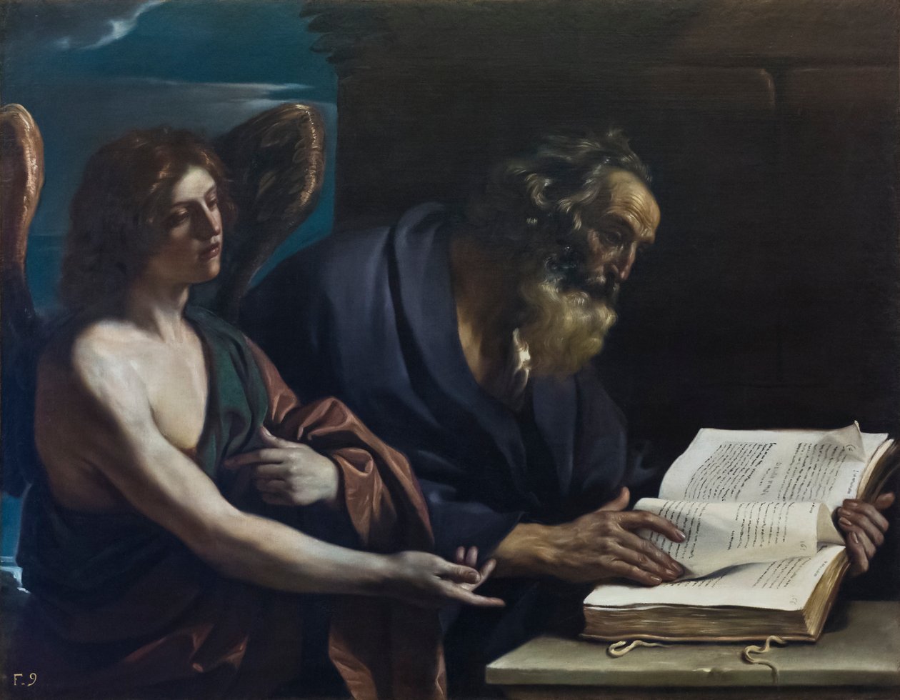 Saint Matteus og engelen av Guercino (1591 1666)