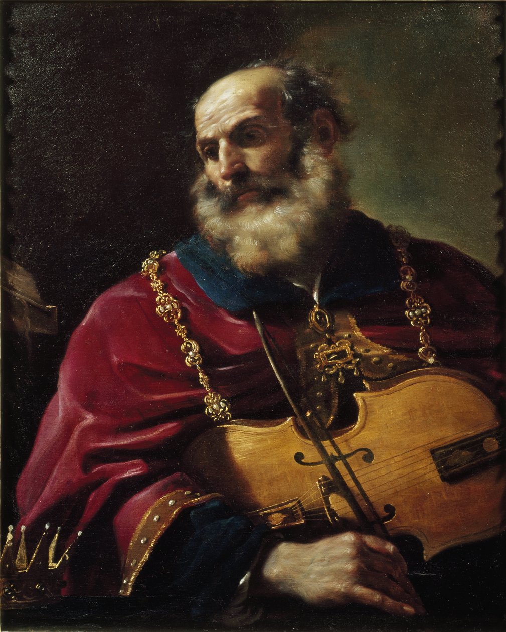 Kong David (olje på lerret av Guercino
