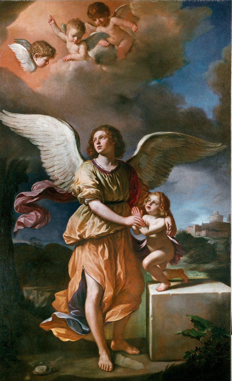 The Guardian Angel (olje på lerret av Guercino