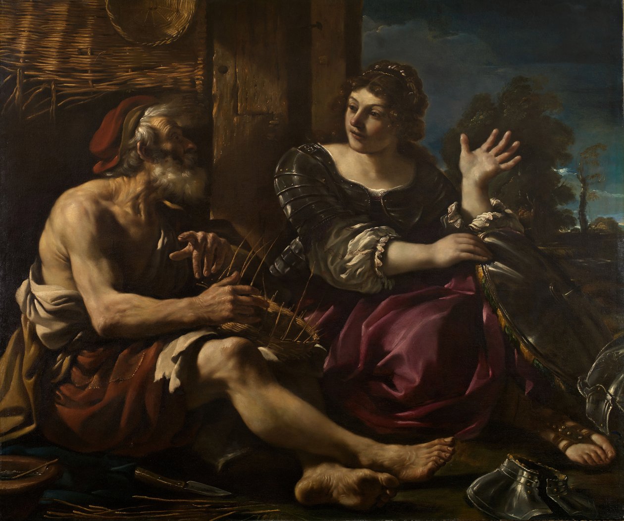 Erminia og hyrden, 1619-20. av Guercino