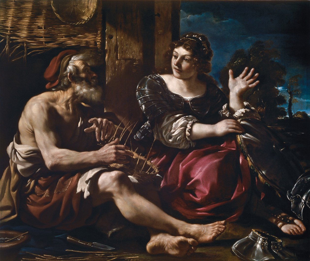 Erminia and the Shepherd, ca 1619. av Guercino