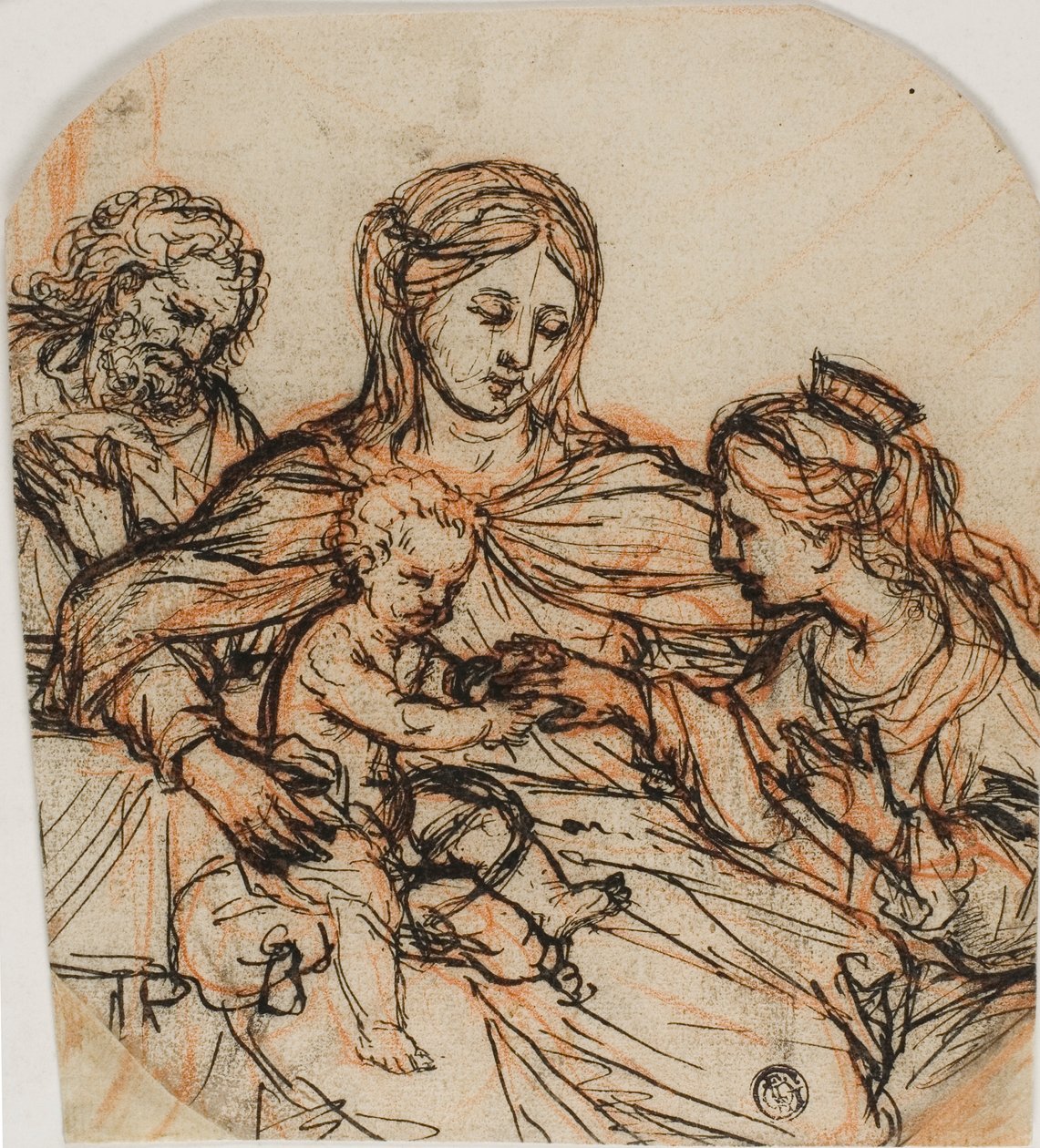 Mystisk ekteskap av Saint Catherine av Guercino