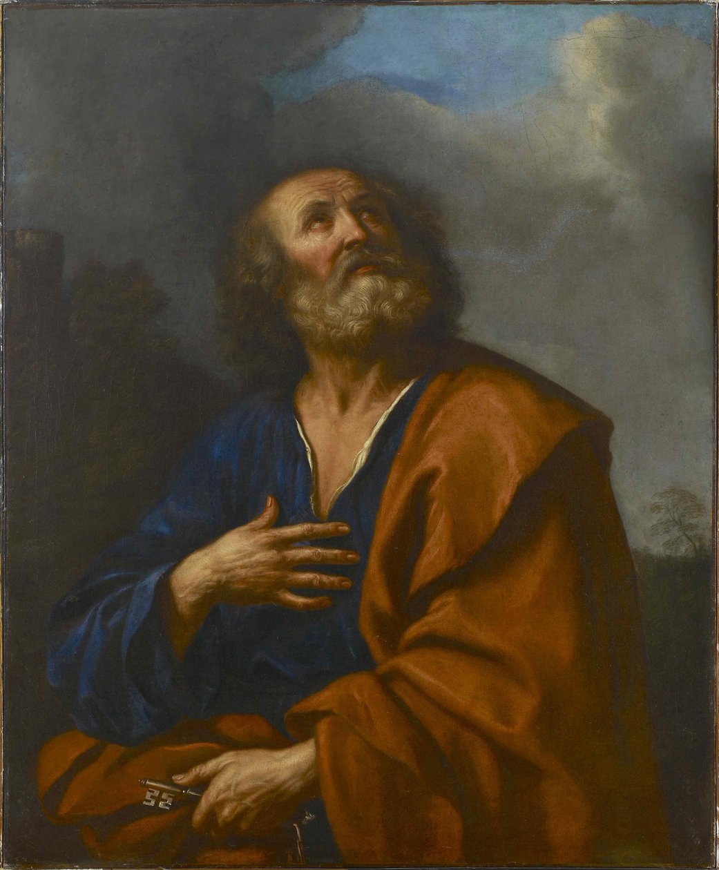 Apostelen Peter. av Guercino