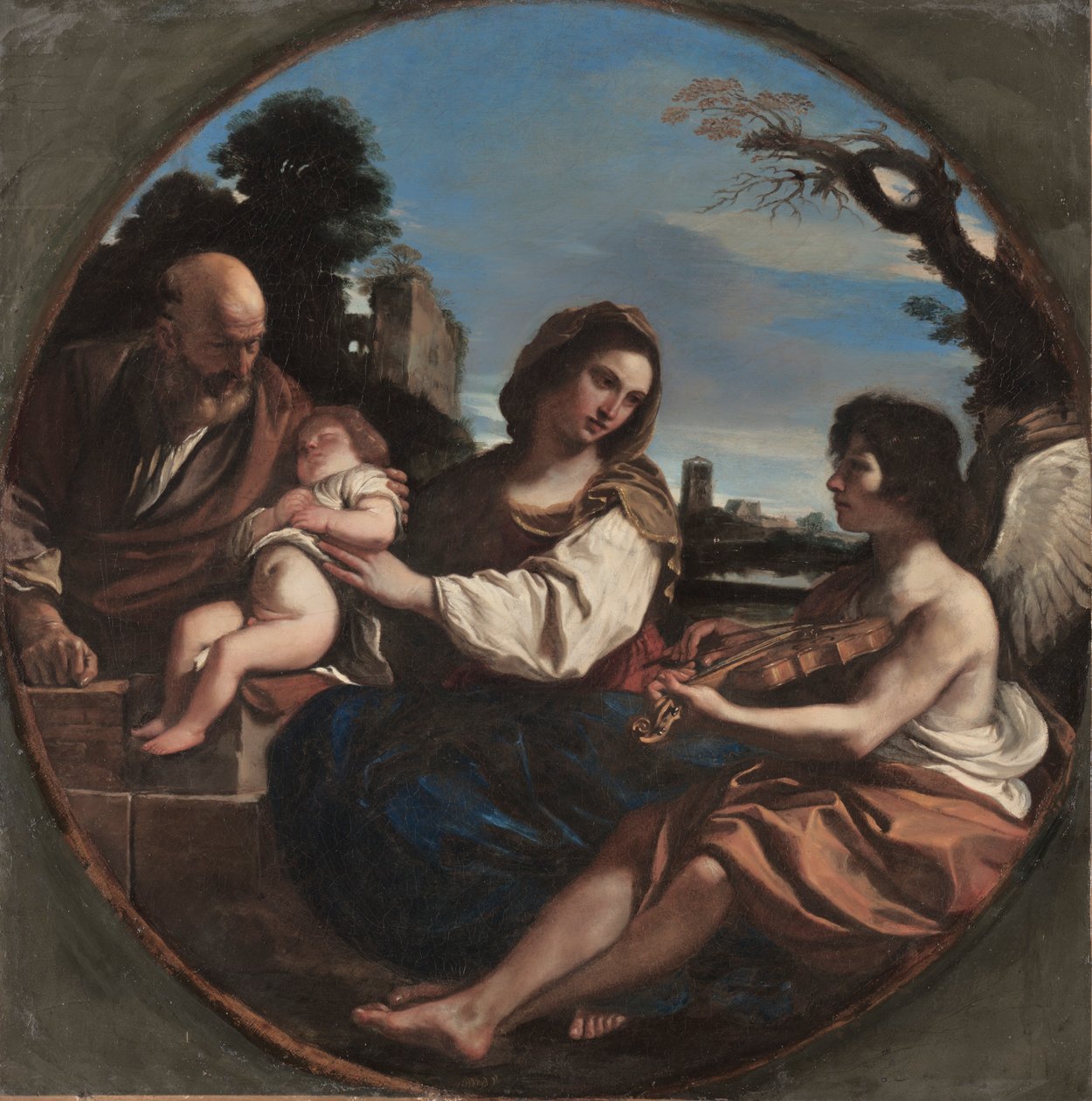 Hvil på flukten til Egypt, 1624. av Guercino