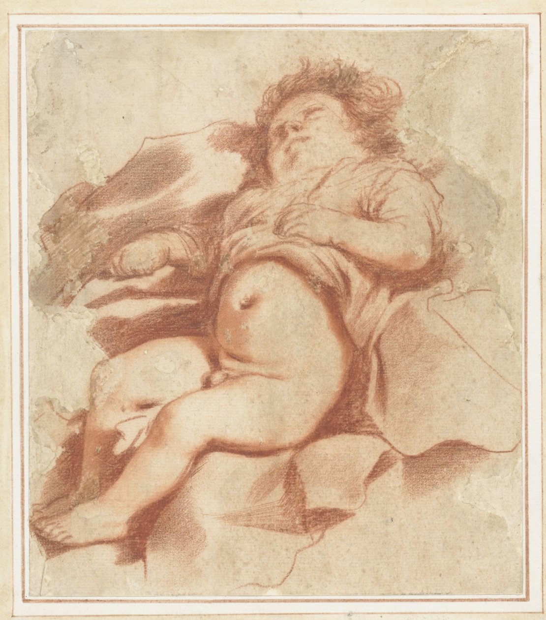 Studie av et sovende barn av Guercino