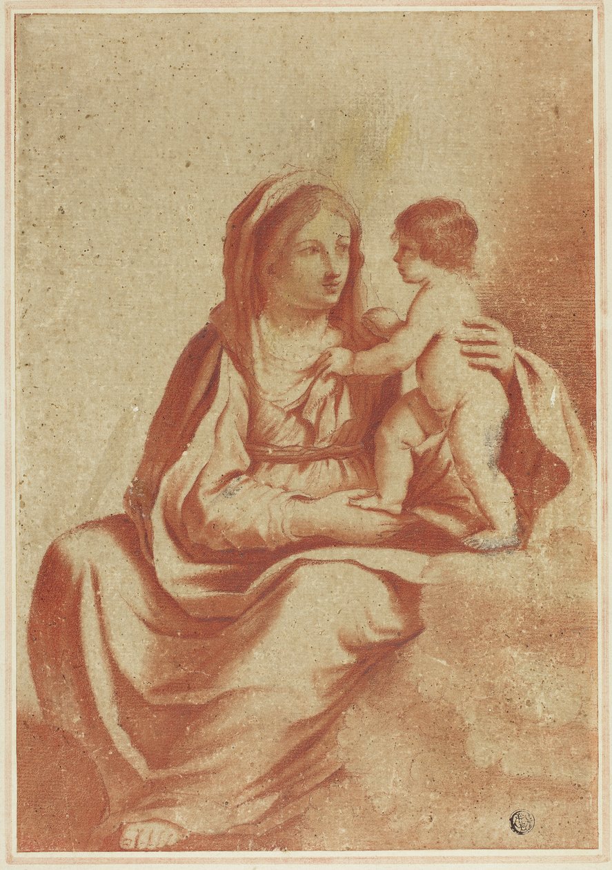 Jomfru og barn av Guercino