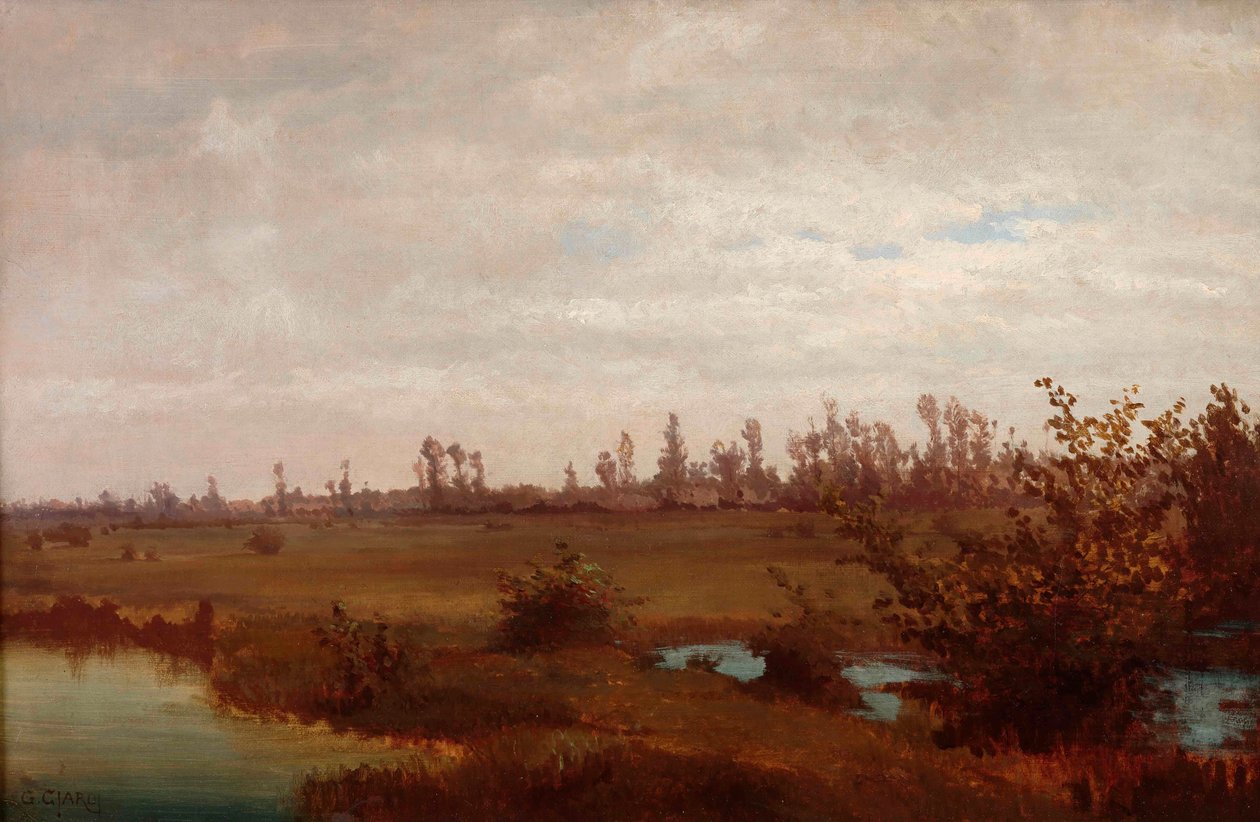 November Swamps on the Sile, 1870-tallet. av Guglielmo Ciardi