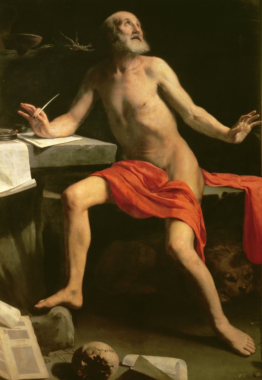 St. Jerome, 165758 av Guido Cagnacci
