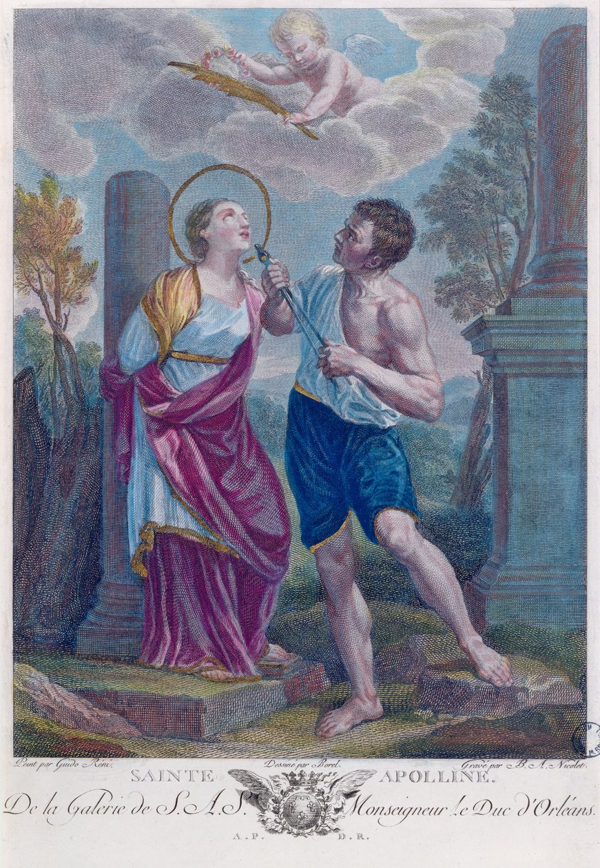 St. Apollonia (fargegravering) av Guido Reni