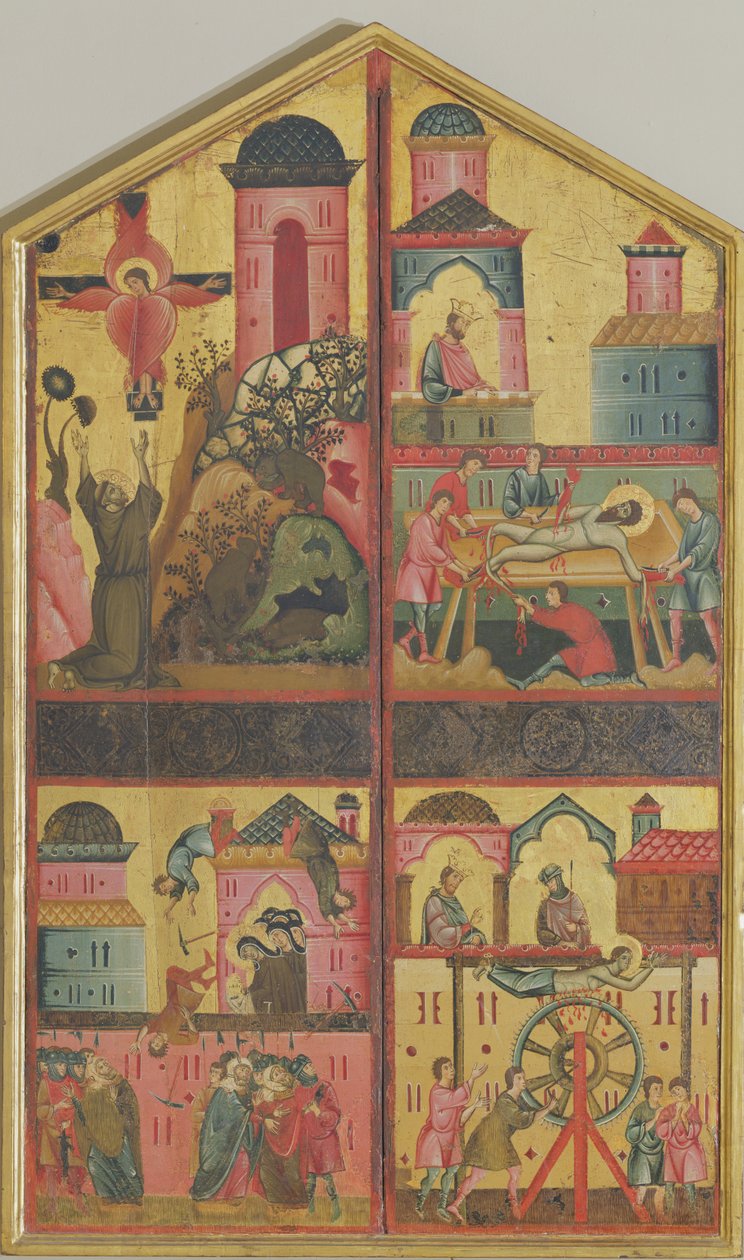 Diptych of St Claire, ca. 1280 (tempera og gull på panel) av Guido da Siena