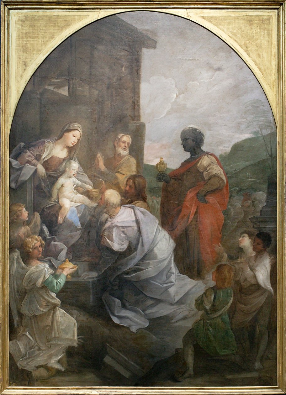 Tilbedelse av magiene, 1642. av Guido Reni