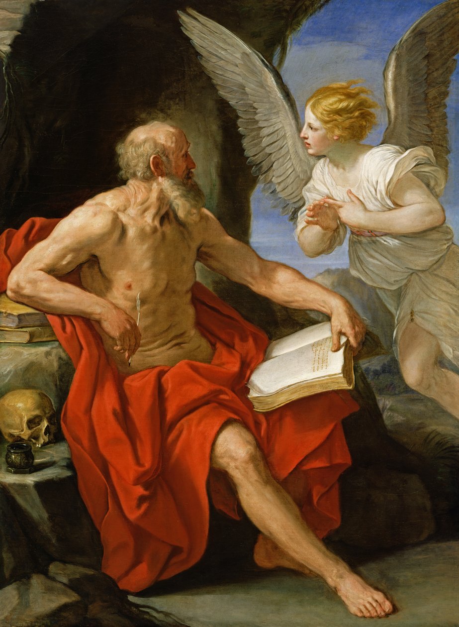 Engel som viser seg for St. Hieronymus, ca. 1640 av Guido Reni