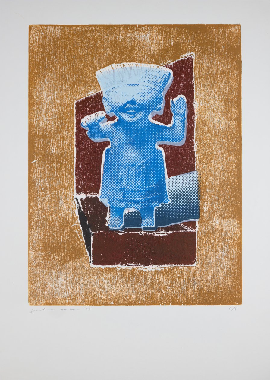 Invisible Room nº4, 2019 (tresnitt og silketrykk) av Guilherme Pontes