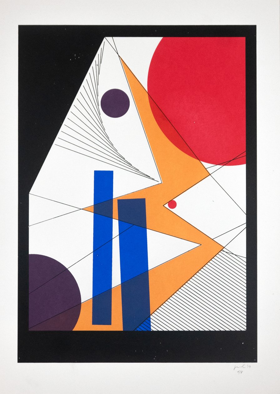 Movement Nº6, 2019 (silketrykk) av Guilherme Pontes