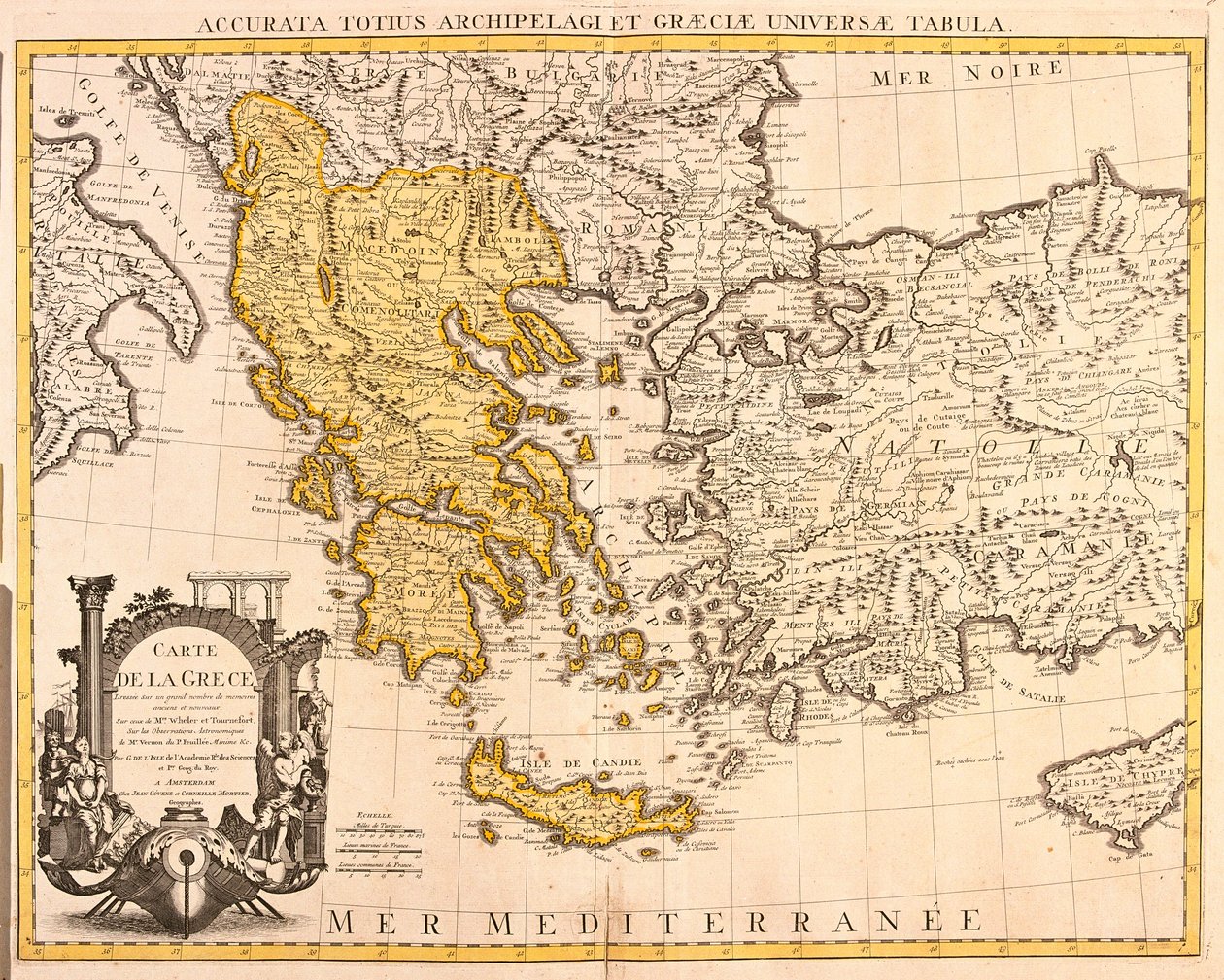 Kart over Hellas(etsing av Guillaume Delisle