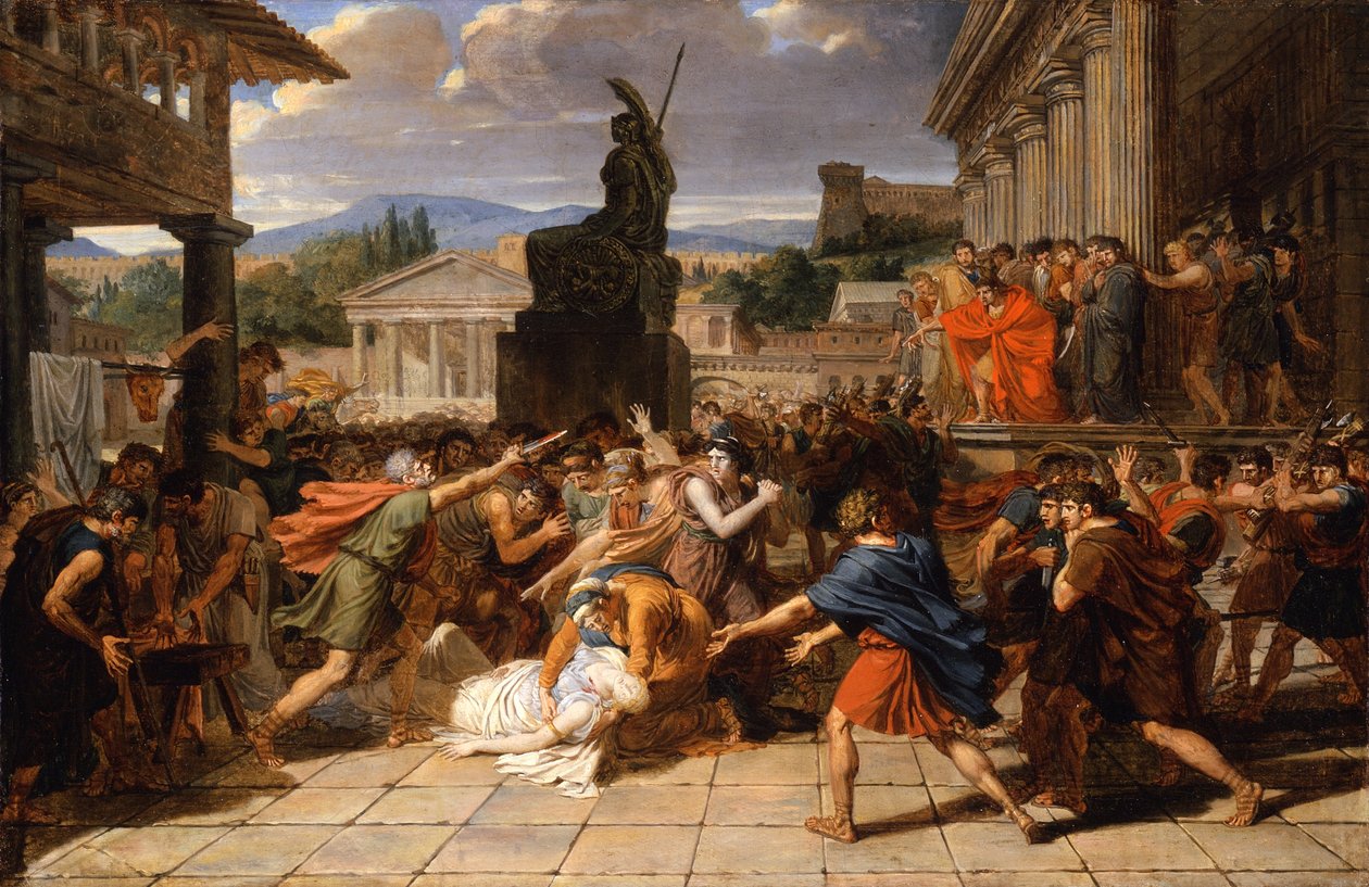 The Death of Virginia, ca. 1800 av Guillaume Guillon Lethière