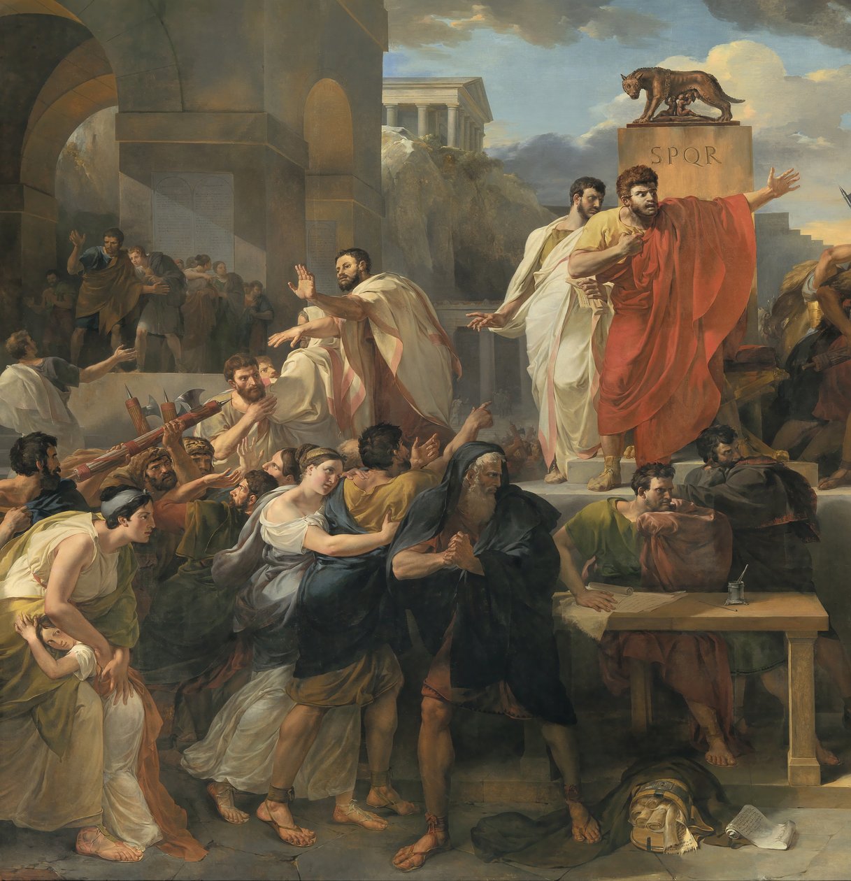 Detalj av: Death of Virginia av Guillaume Lethiere