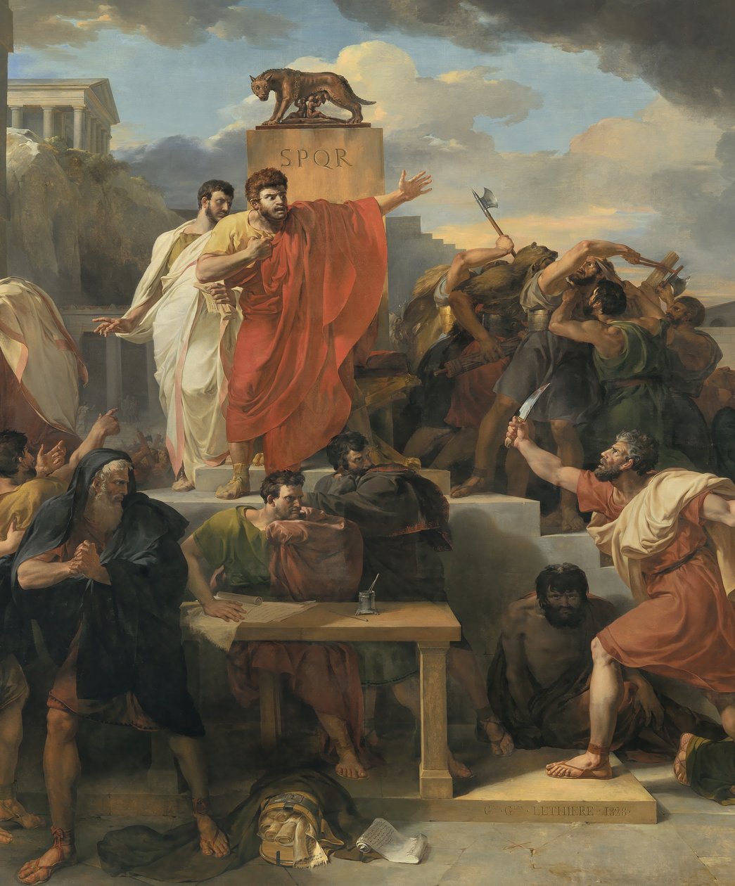 Detalj av: Death of Virginia av Guillaume Lethiere