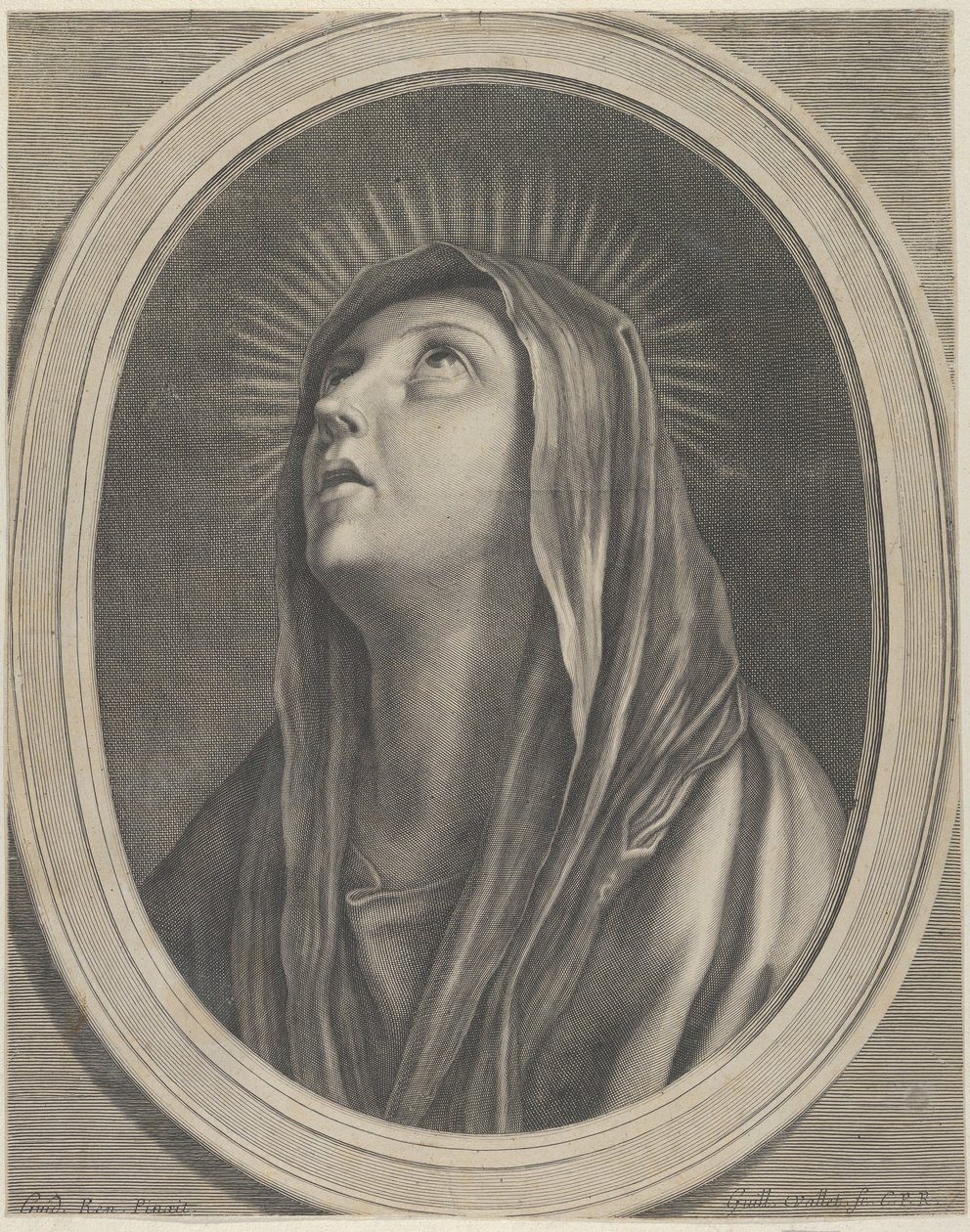 Jomfruen ser opp..., ca. 1650-1704. av Guillaume Vallet