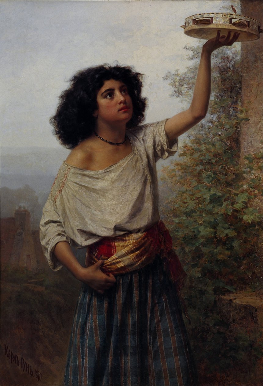 Ung sigøynerkvinne, 1870 av Gun