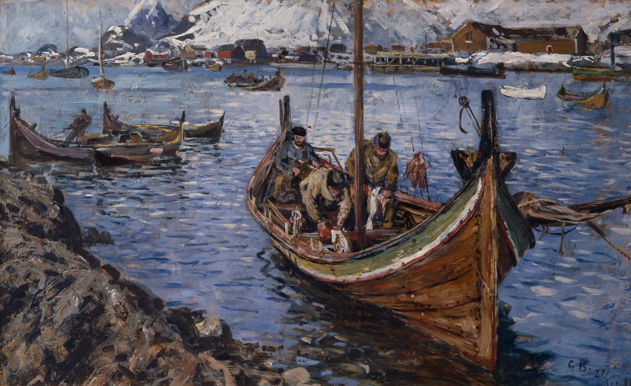 Fiskebåter, Lofoten av Gunnar Berg