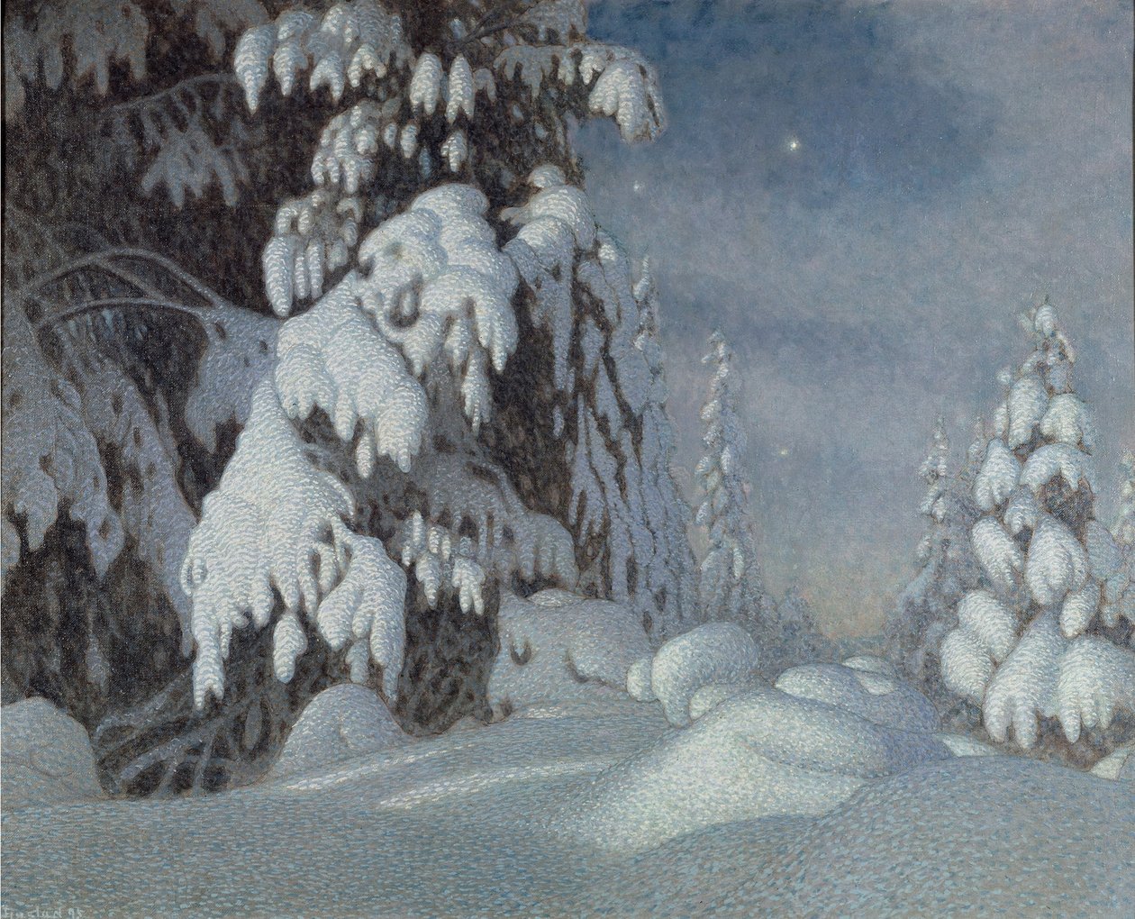 Vintermåneskinn, 1895 av Gustaf Fjaestad