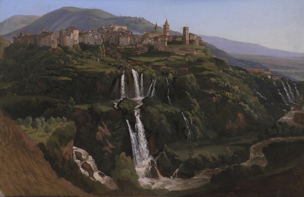 Utsikt over Tivoli i Italia av Gustaf Wilhelm Palm