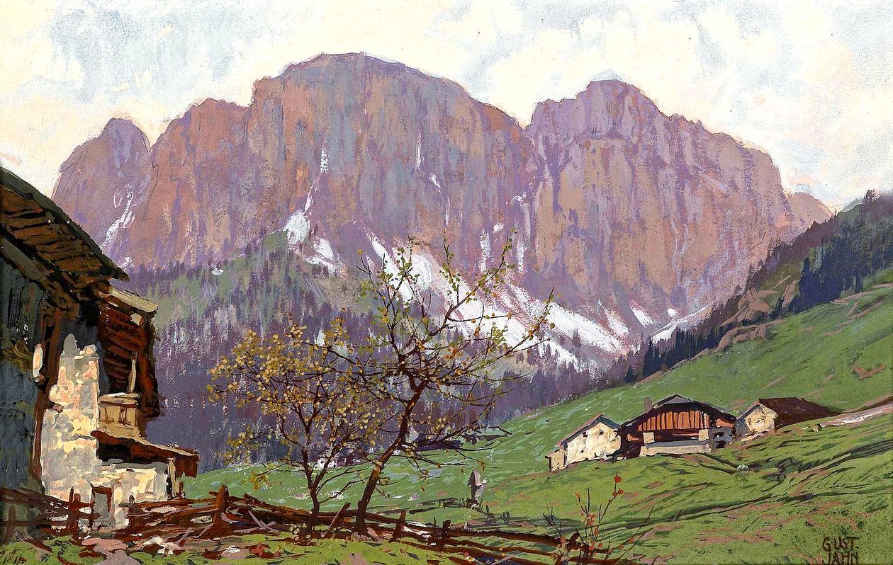 Bergmotiv av Gustav Jahn