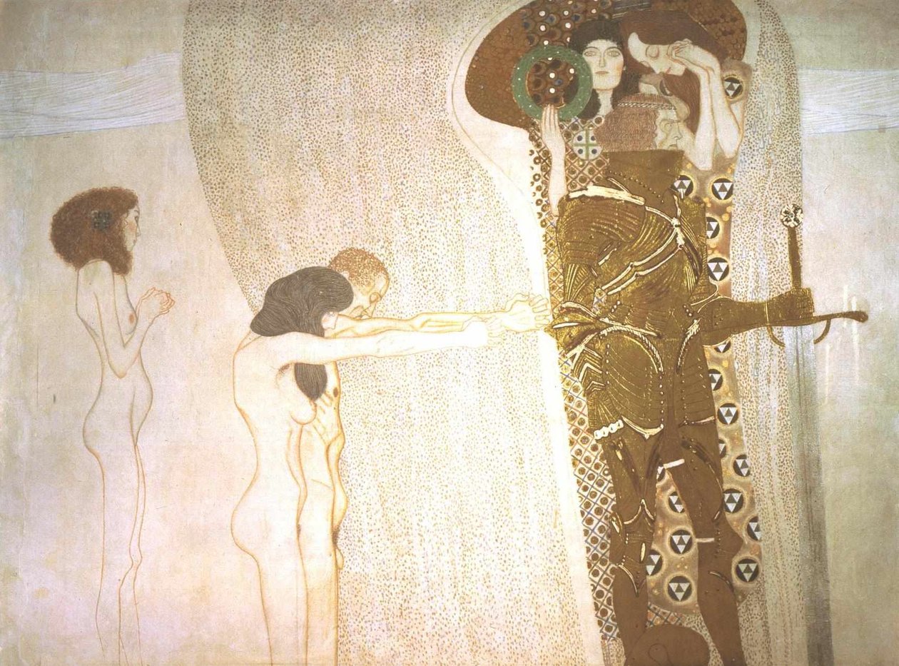 Beethoven Frieze - lengsel etter lykke av Gustav Klimt