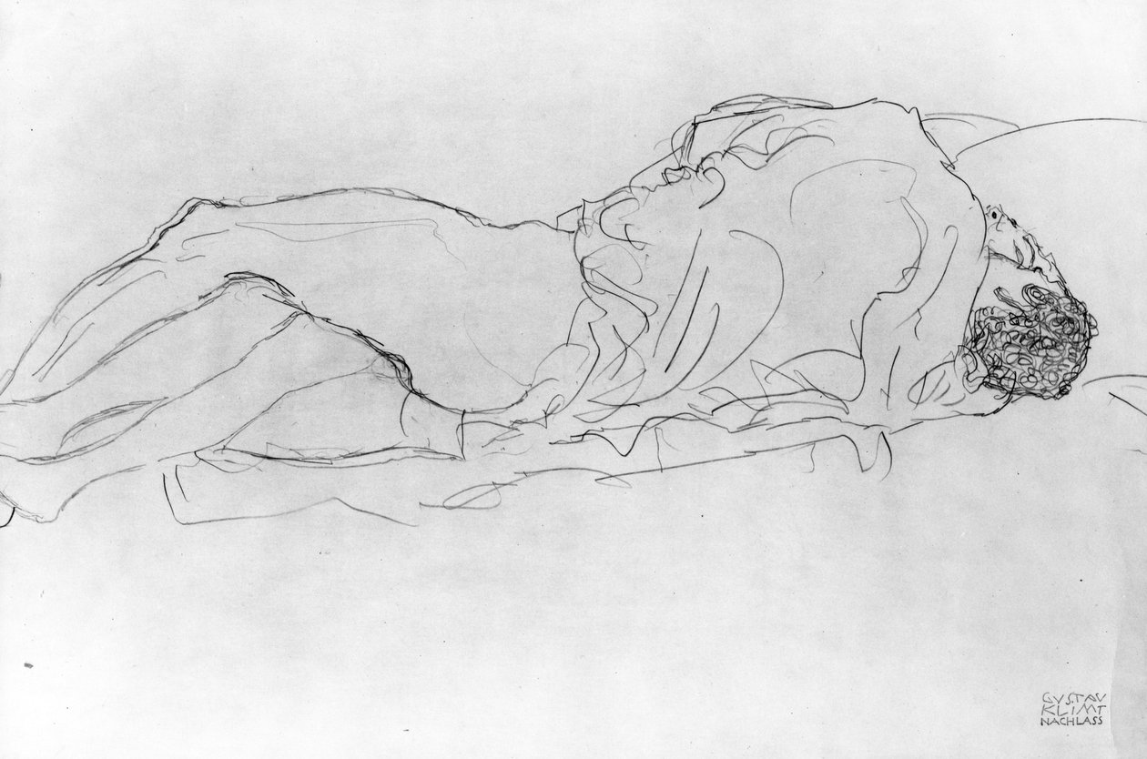 Par i seng, ca. 1915 av Gustav Klimt