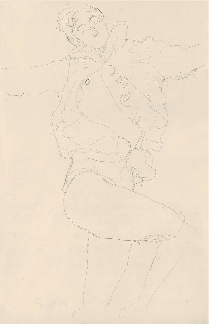 Dansende kvinne med Cape av Gustav Klimt