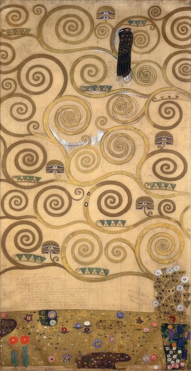 Livets tre (venstre indre del) av Gustav Klimt