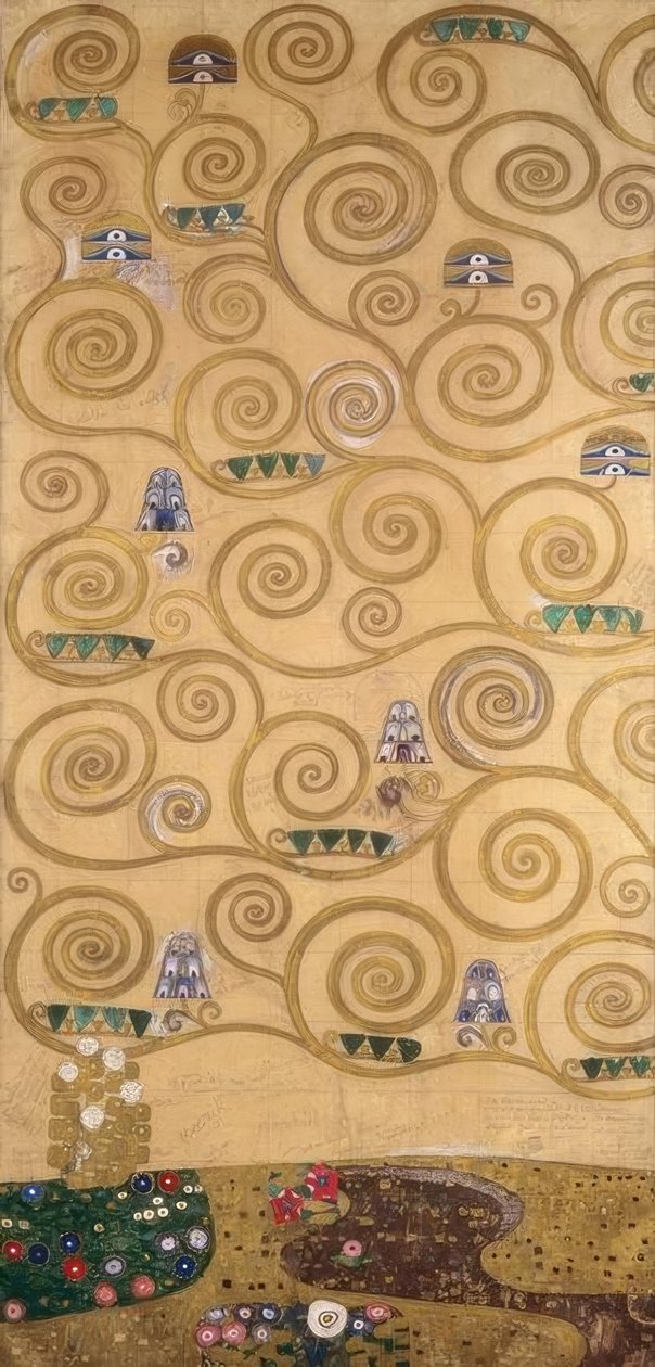 Livets tre (ytre venstre del) av Gustav Klimt