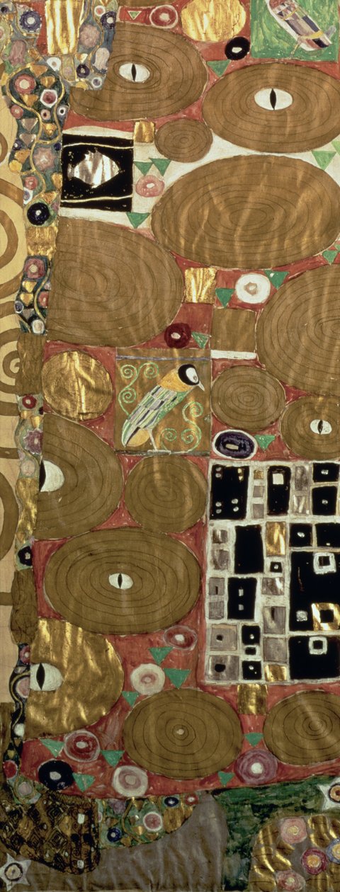 Oppfyllelse (Stoclet Frieze) ca. 1905-09 (tempera, wc) (detalj av 65884) av Gustav Klimt