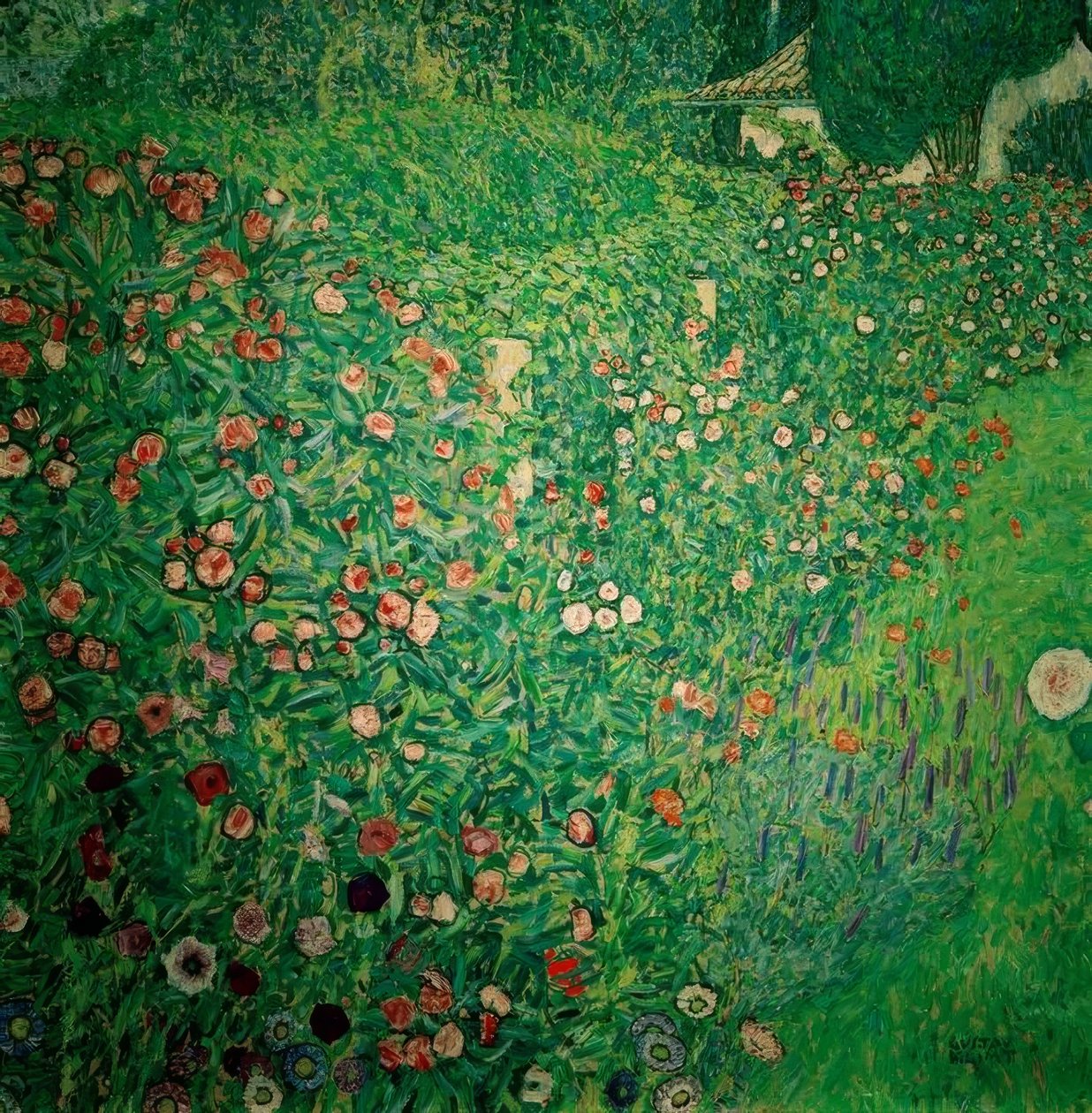 Italiensk hagelandskap av Gustav Klimt