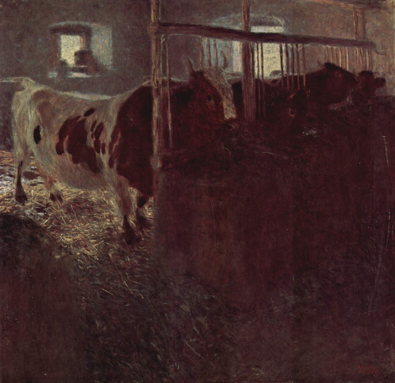 Kyr i fjøset av Gustav Klimt
