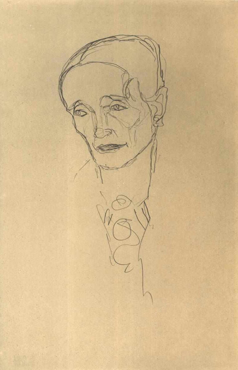 Hodestudie av en gammel kvinne av Gustav Klimt