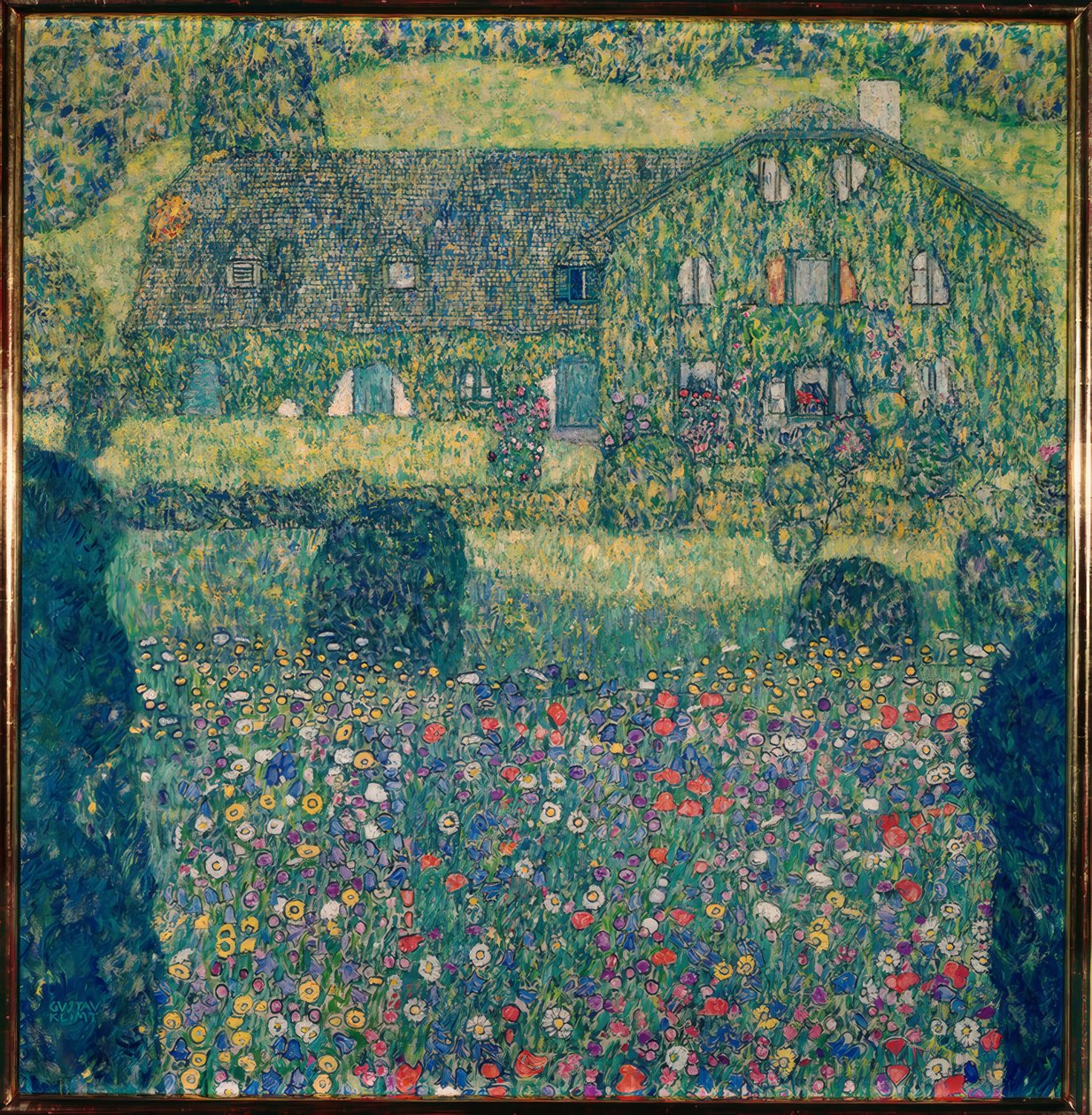 Landsted på Attersee av Gustav Klimt