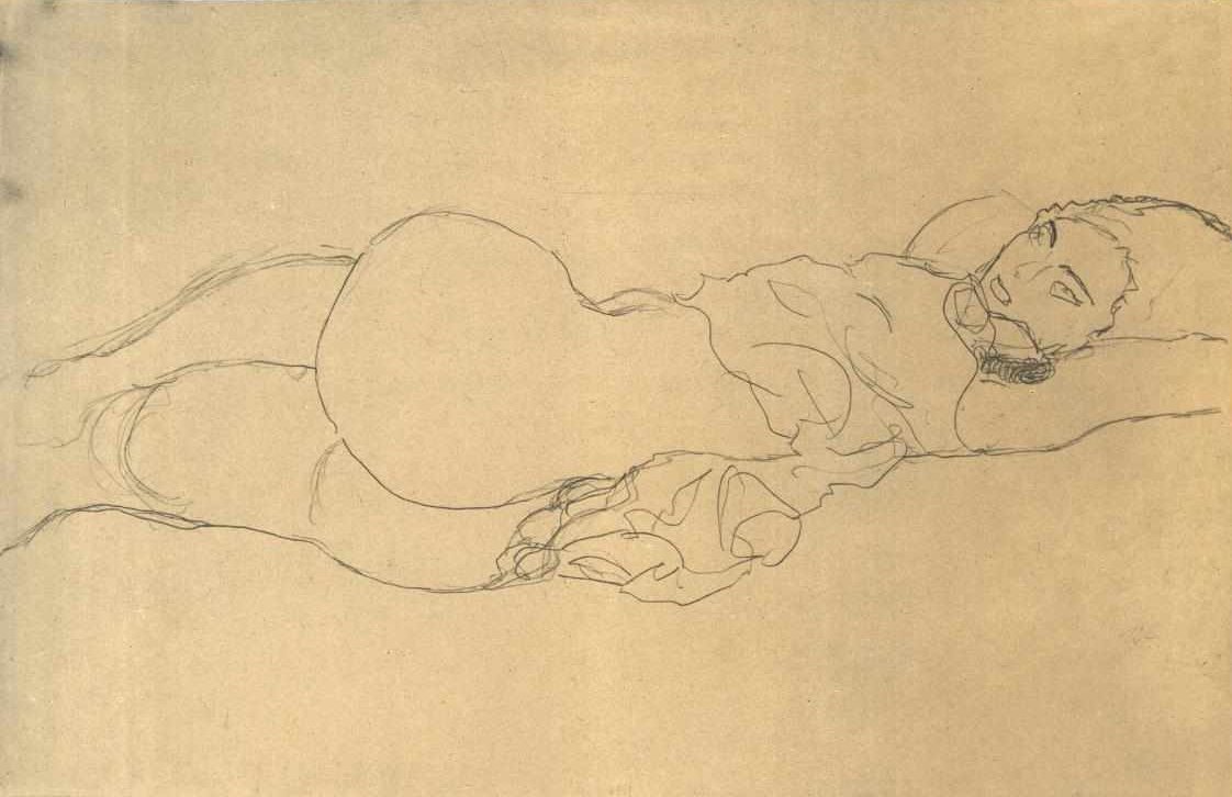 Horisontal halv syklus av Gustav Klimt