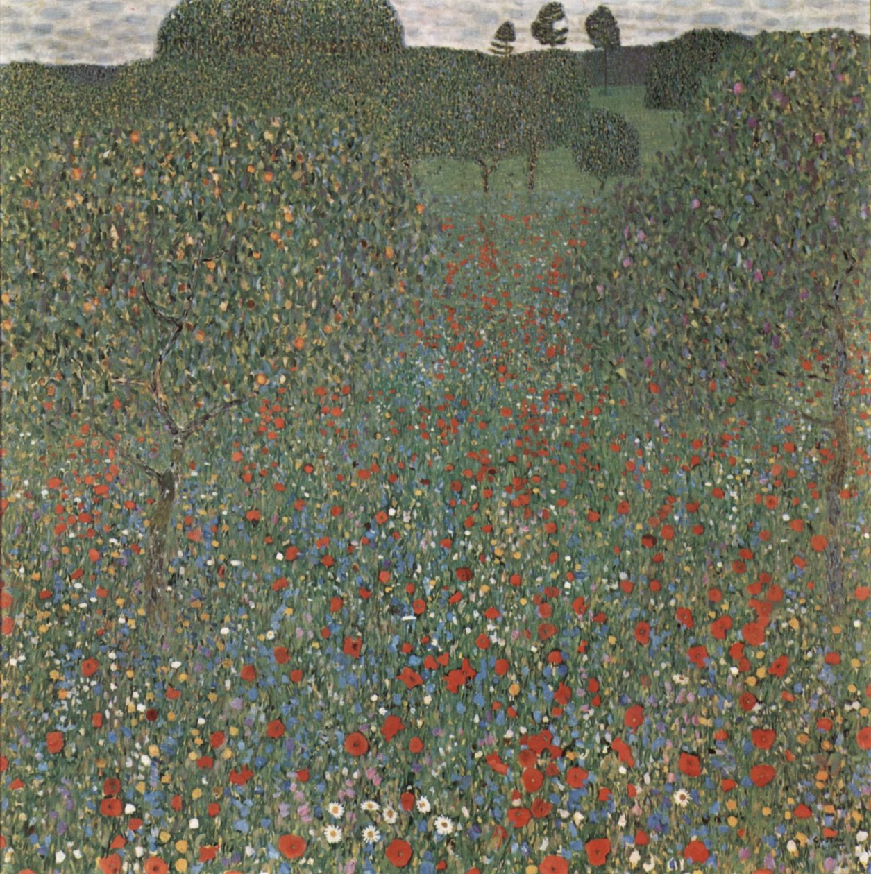 Mohnfeld av Gustav Klimt