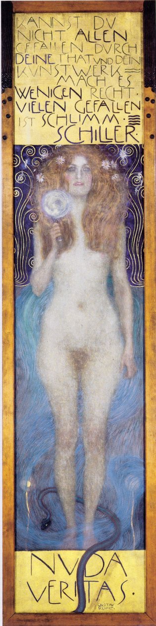 Naken Veritas av Gustav Klimt