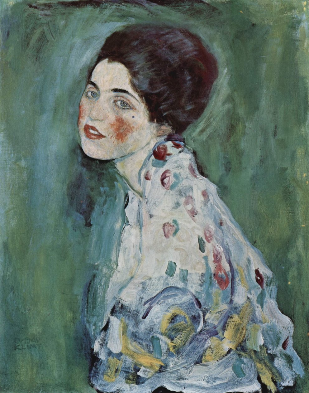 Portrett av en dame av Gustav Klimt