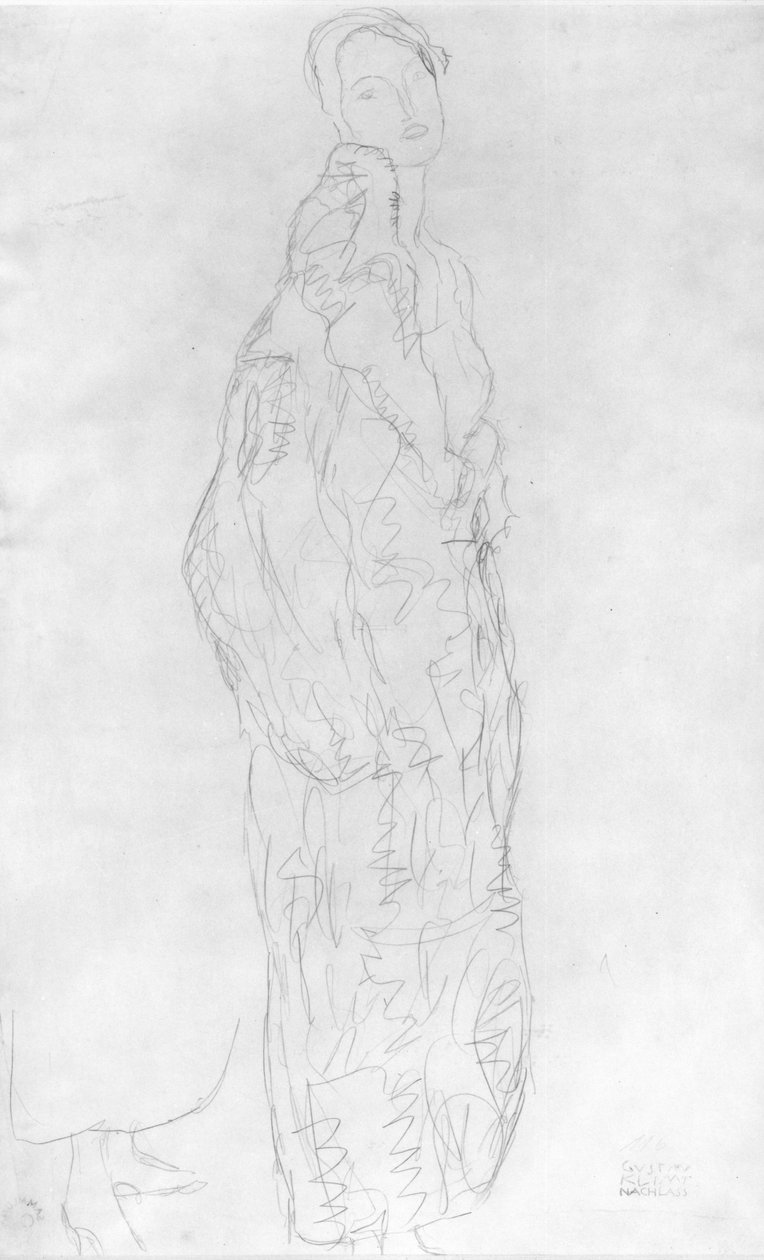 Robed Standing Lady, ca. 1916 av Gustav Klimt