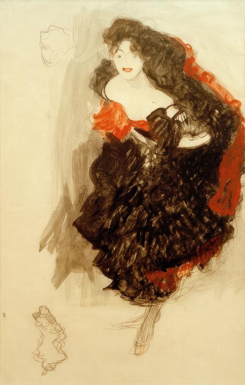 Studie om Judith II av Gustav Klimt