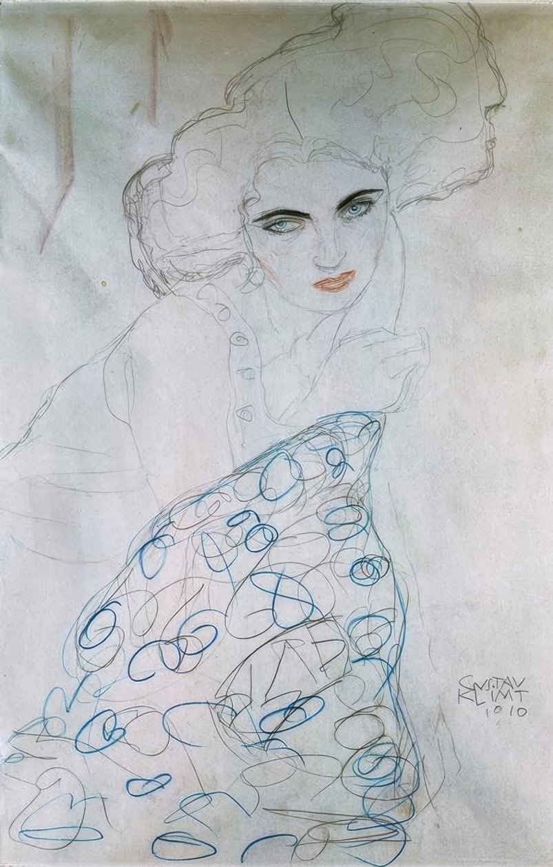 Studer for et portrett av en kvinne av Gustav Klimt