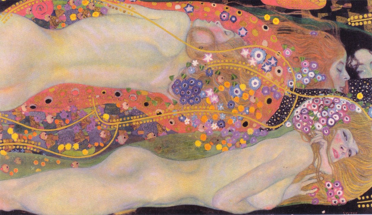Water snakes II (kjærester) av Gustav Klimt